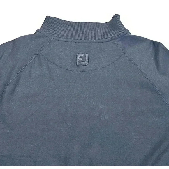 Footjoy Size Large Mens Pullover 1/4 Zip Long Sleeve Turtleneck Embroidered Logo - Picture 6 of 12